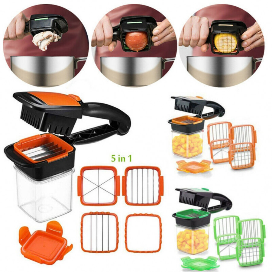 Nicer Dicer Quick 5 In 1 Pratik Hazneli Sebze Meyve Doğrayıcı Dilimleme Aleti (4812)