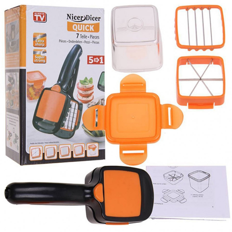 Nicer Dicer Quick 5 In 1 Pratik Hazneli Sebze Meyve Doğrayıcı Dilimleme Aleti (4812)