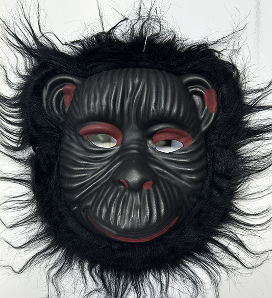 Orangutan Maskesi - Maymun Maskesi - Goril Maskesi Yetişkin Çocuk Uyumlu Siyah Renk Model 4 (4812)