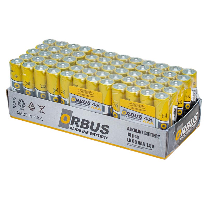 ORBUS AAA ALKALİN İNCE KALEM PİL 60LI PAKET ORB-LR03 (4812)
