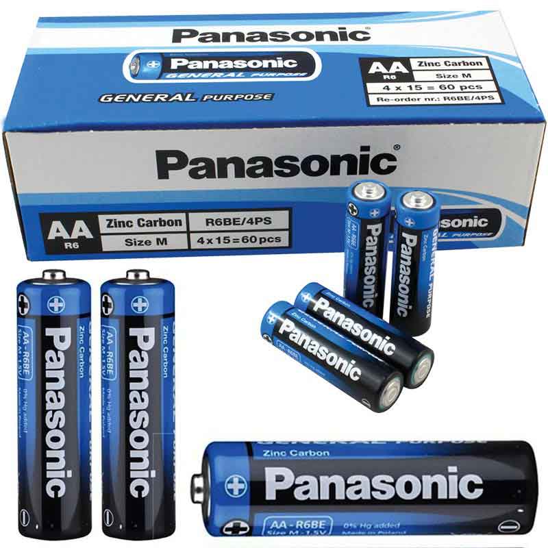 PANASONIC MANGANEZ AA KALEM PİL 60LI PAKET FİAT (R6BE/4PS) (4812)