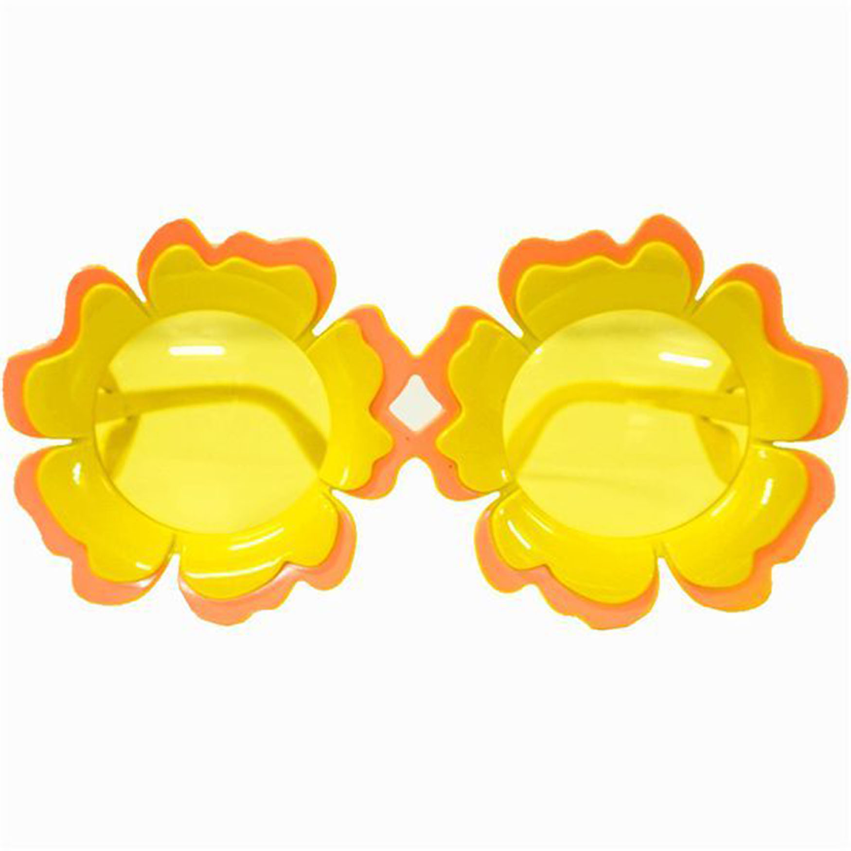 Papatya Şekilli Turuncu Sarı Renkli Hawaii Konsept Parti Gözlüğü 15x7 cm (4812)