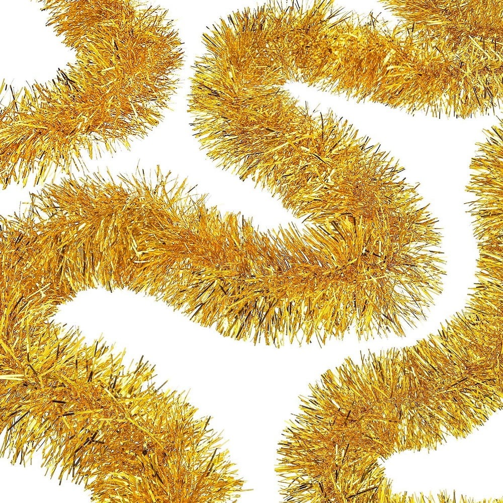 Parti İçin Mega Kalın Sim Süs 2 Metre Uzunluk 10 cm Genişlik Altın İthal (4812)