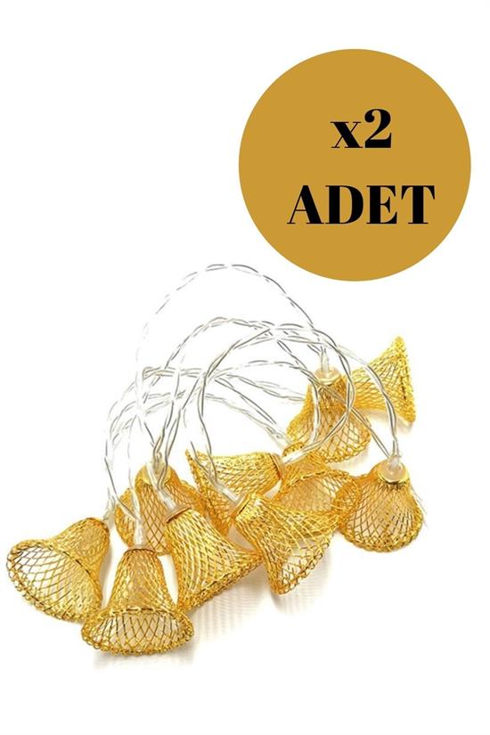 Parti ve Özel Gün Dekorasyonu Çan Şeklinde Metal Şerit Led Işık (4812)