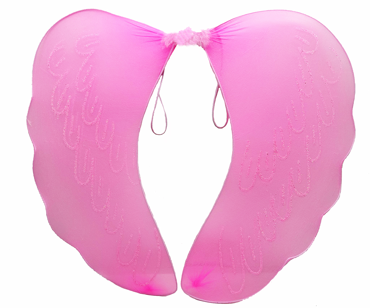 Pembe Renk Ortası Pembe Tüylü Tül Peri Kanadı 40x50 cm (4812)