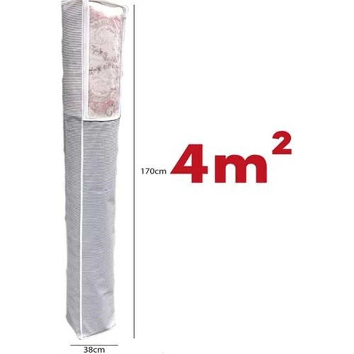 Pencereli Halı Hurcu Toz geçirmez Sağlam Dayanıklı Hurç Organizer 6m² (4812)