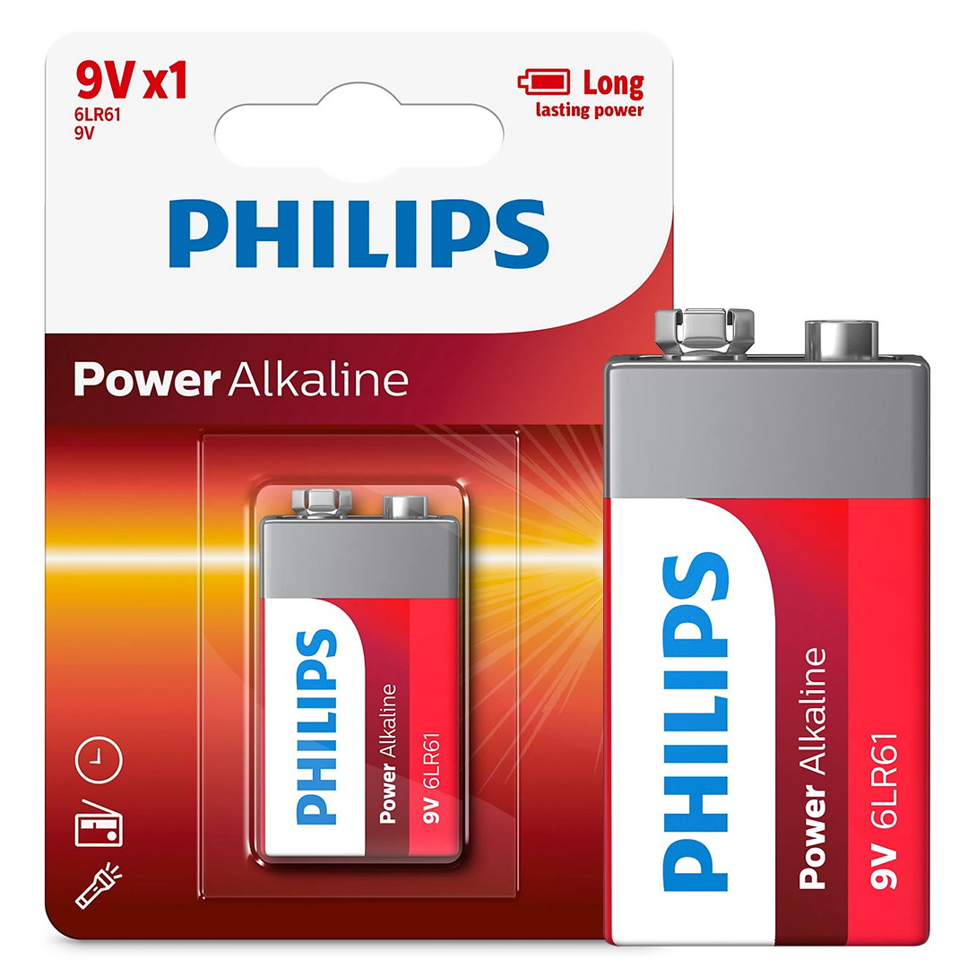 PHILIPS 6LR61-P1B 9 VOLT POWER ALKALİN PİL (TEKLİ) (4812)