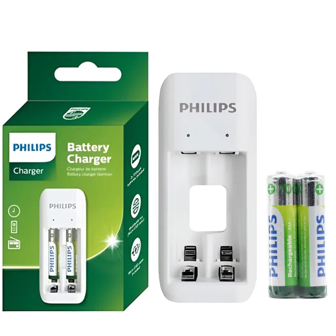 PHILIPS SCB2070NB/00 2Lİ 2 ADET X AAA 700MAH PİLLİ - PİL ŞARJ CİHAZI (4812)
