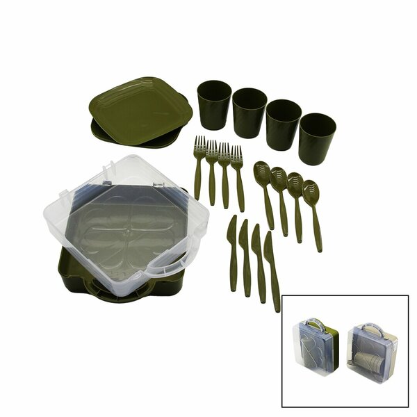 PİKNİK SETİ PLASTİK 20 PARÇA .TABAK-BARDAK-ÇATAL-KAŞIK-BIÇAK (4812)