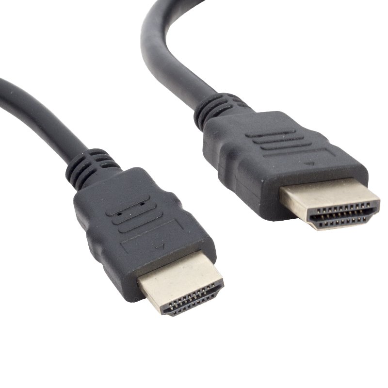 PLASTİK DÜZ SİYAH 50 CM POŞETLİ HDMI KABLO (4812)