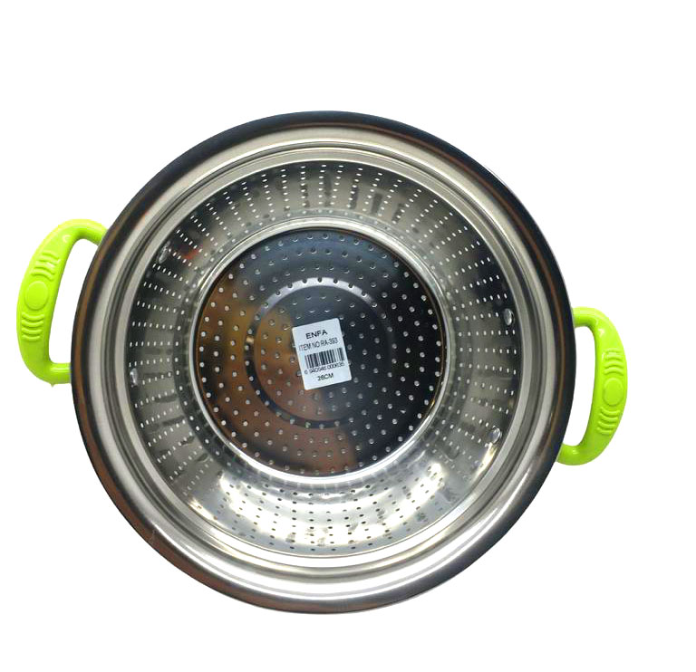 PLASTİK RENKLİ KULP METAL SEPET SÜZGEÇ 26CM. (4812)