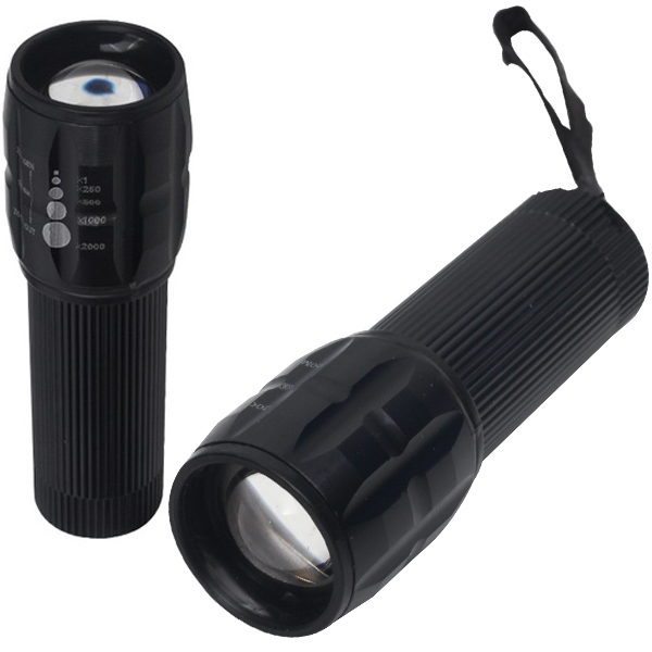 POWER LEDLİ PİLLİ ZOOMLU+FLASH ÖZELLİKLİ EL FENERİ (4812)