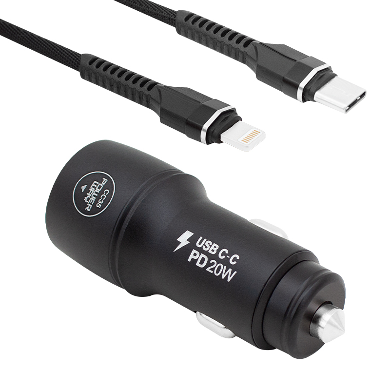 YENİ NESİL USB-C (IPHONE TO TYPE-C) ARAÇ ŞARJ SETİ (PD18W) (4812)