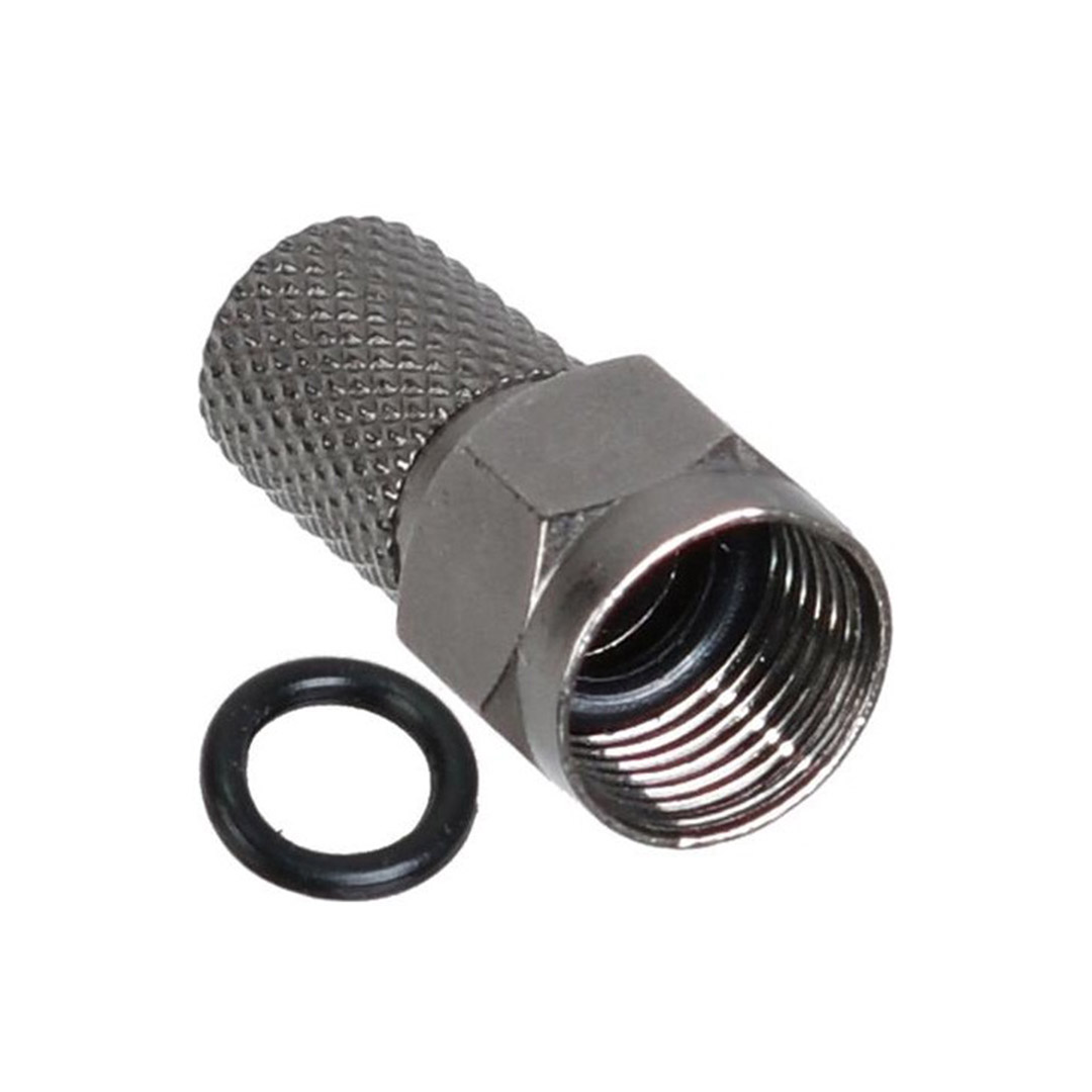 RG6/U6 22 MM SİYAH CONTALI F KONNEKTÖR (100LÜ POŞET) (4812)