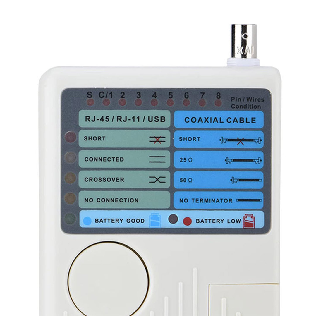 RJ11+RJ45+USB+BNC KABLO TEST CİHAZI (4812) RJ11+RJ45+USB+BNC KABLO TEST CİHAZI (4812)