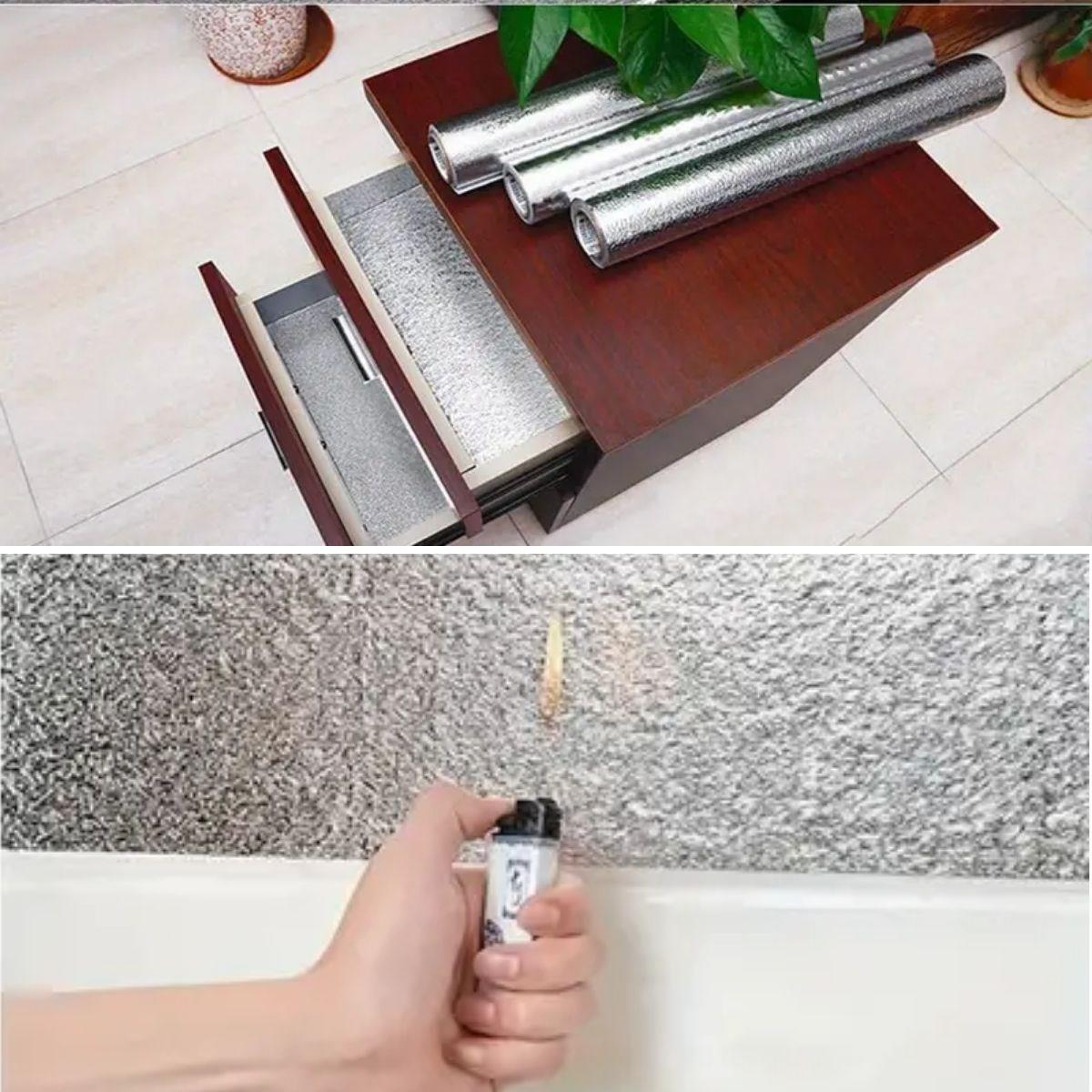 Rulo Gümüş Alüminyum Folyo Duvar Kağıdı, Kendinden Yapışkanlı Raf İçi, Su Geçirmez Folyo 2 mt x 60 cm (4812) Rulo Gümüş Alüminyum Folyo Duvar Kağıdı, Kendinden Yapışkanlı Raf İçi, Su Geçirmez Folyo 2 mt x 60 cm (4812)