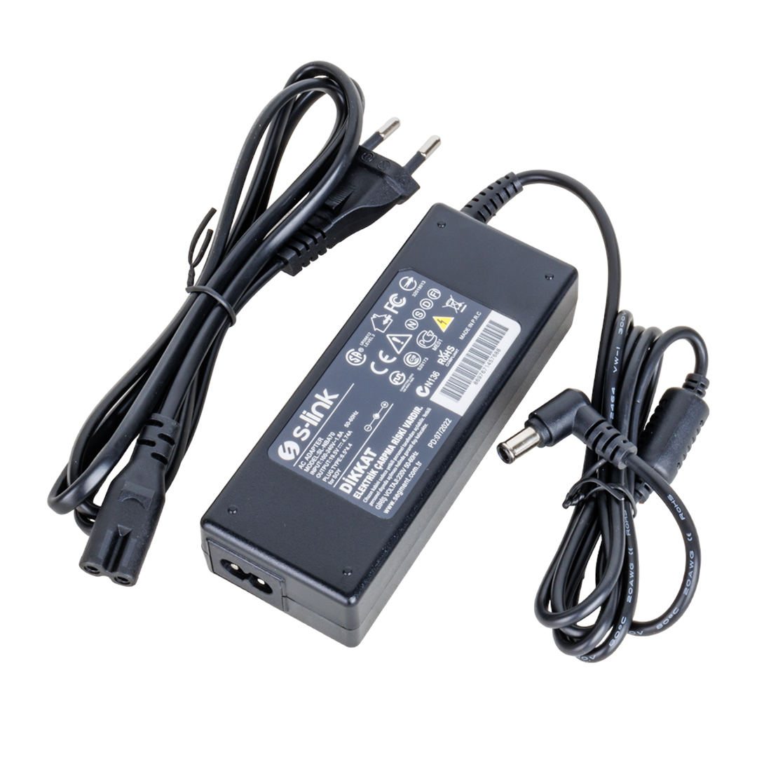 S-LINK SL-NBA70 90W 19.5 VOLT 4.74 AMPER 6.5X4.4 UÇLU SONY NOTEBOOK ADAPTÖR (SAMSUNG LED TV) (4812)