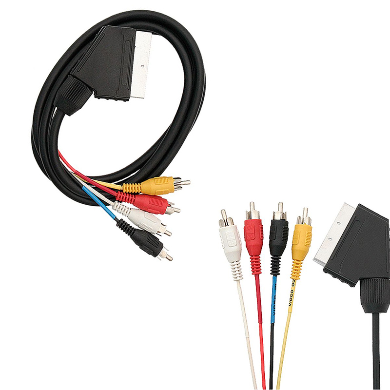 SCART 4 RCA 1.2 METRE 8MM KABLO (4812)