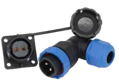 SD28 SU GEÇİRMEZ 2 PİN 28 MM YUVARLAK KONNEKTÖR (90° DİRSEK) (4812)