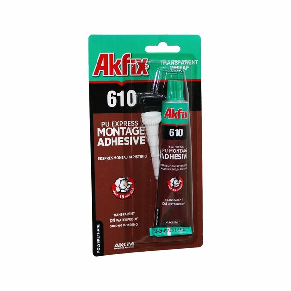Şeffaf Ekspres Montaj Yapıştırıcı Tüp 50 ML - 30 Adet  (4812)