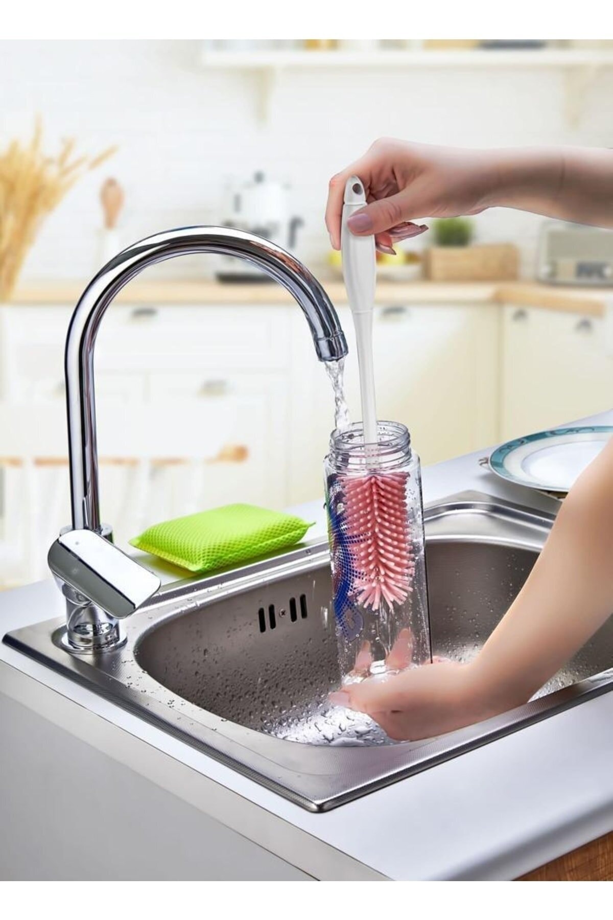 Silikon Şişe Biberon Konserve Kavanoz Matara Temizleme Fırçası Çok Amaçlı Temizleme Fırçası Bpa Free (4812)
