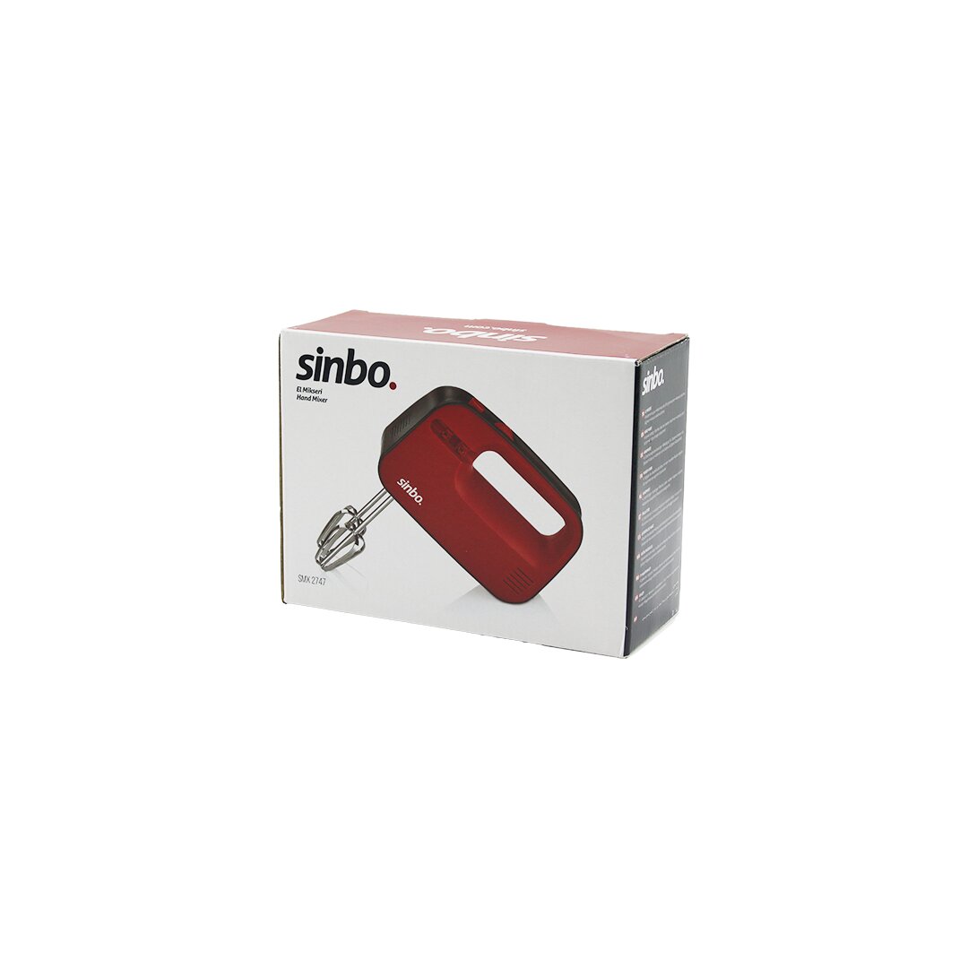 SİNBO SMX-2747 BORDOEL MİKSERİ ÇELİK ÇİFTÇIRPMA APARATI 3 KADEME HIZÇIRPICI ÇIKARTMA DÜĞMELİ - SAKLAMA BÖLMELİ (4812)