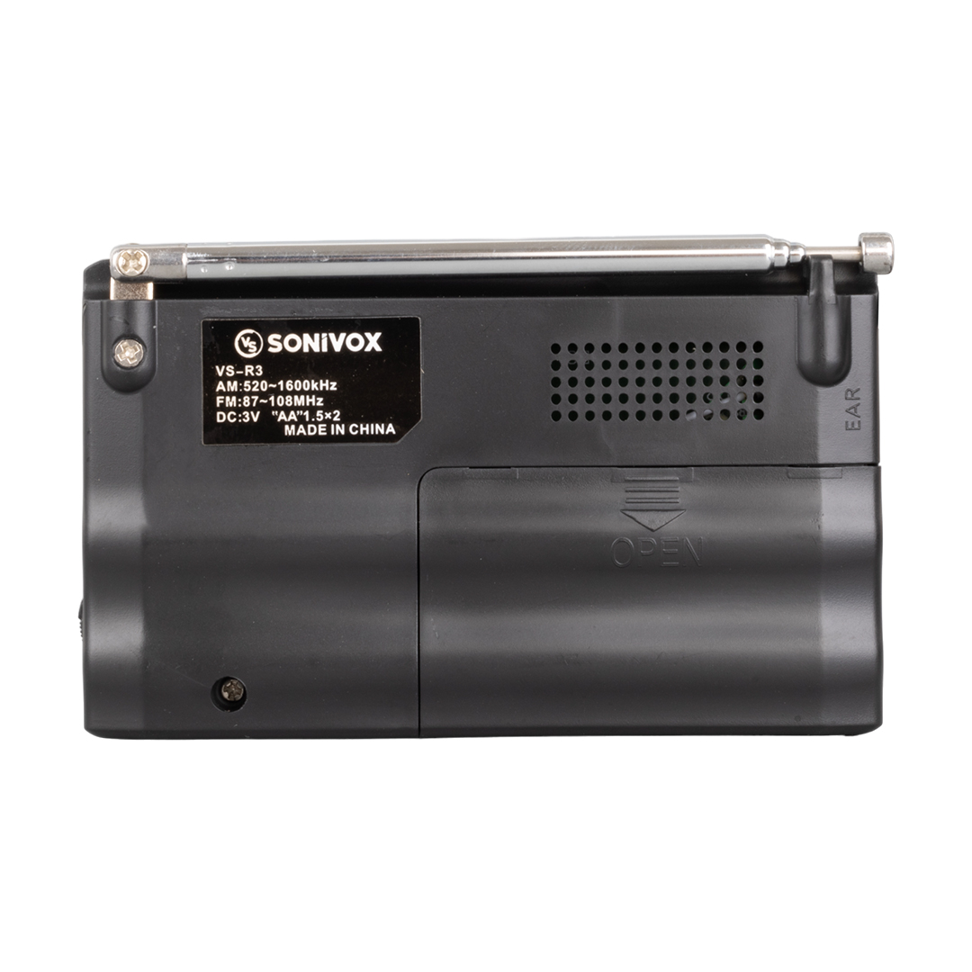 SİYAH RENK CEP TİPİ ANALOG FM RADYO VS-R3 (4812)