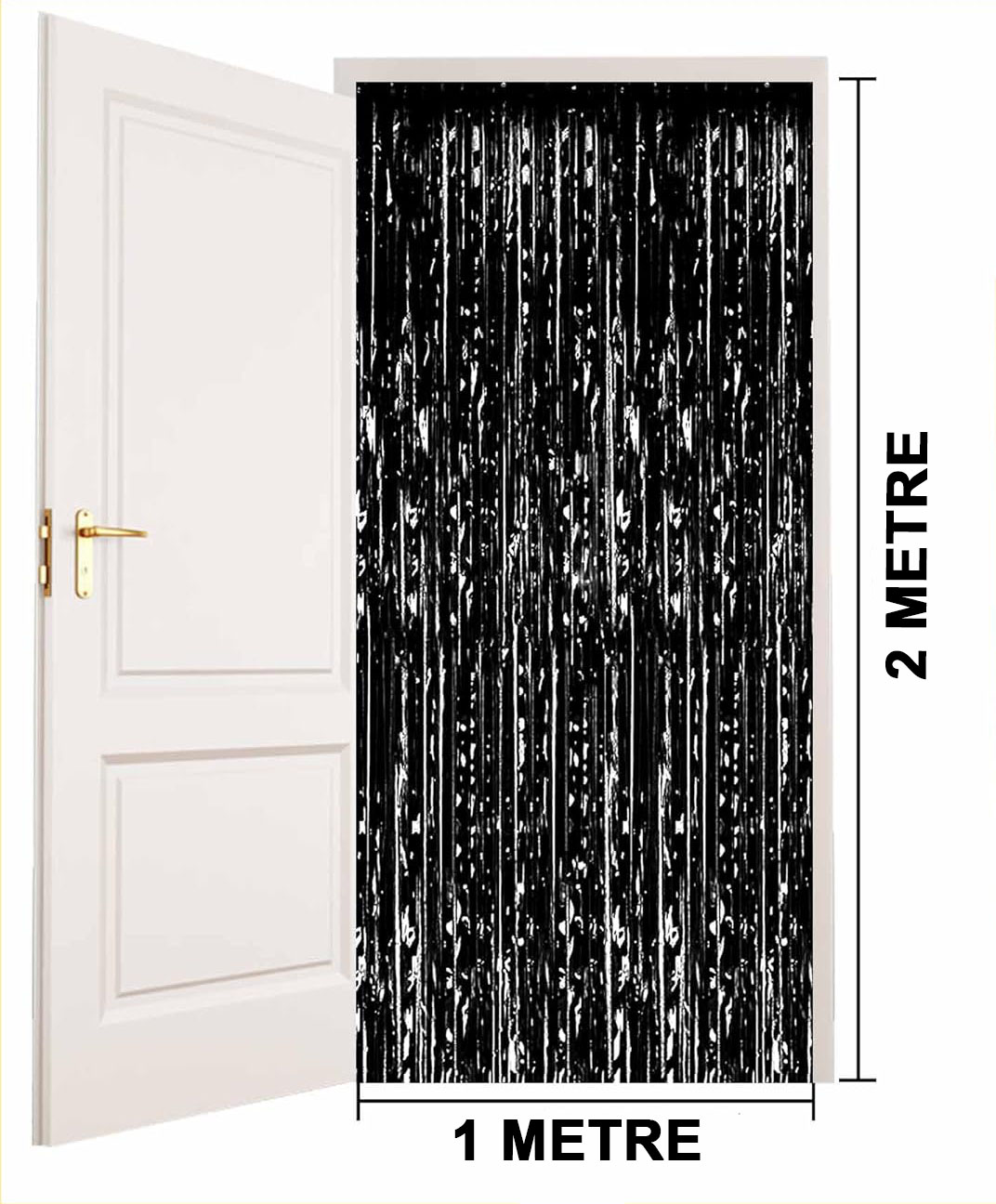 Siyah Renk Ekstra Metalize Parlak Saçaklı Arka Fon Perde İthal A Kalite 1x2 Metre (4812) Siyah Renk Ekstra Metalize Parlak Saçaklı Arka Fon Perde İthal A Kalite 1x2 Metre (4812)