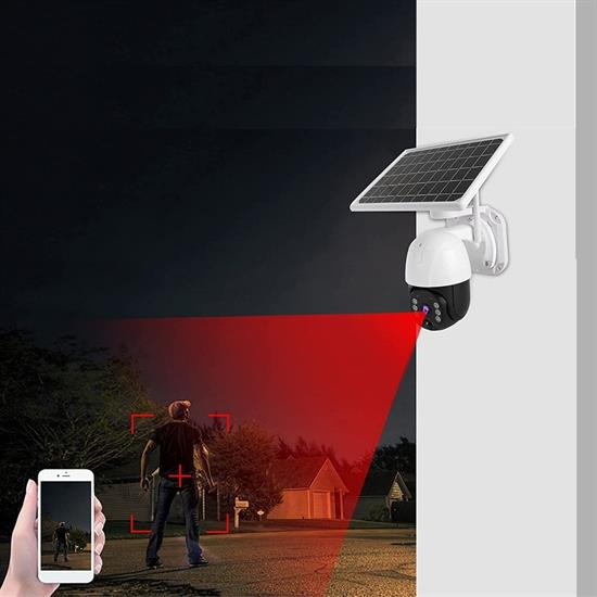 Solar Panelli Su Geçirmez Gece Görüş Destekli Wifi Bağlantılı Güvenlik Kamerası (4812) Solar Panelli Su Geçirmez Gece Görüş Destekli Wifi Bağlantılı Güvenlik Kamerası (4812)