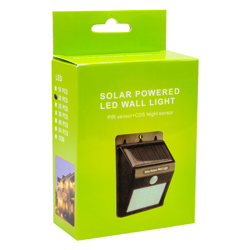 SOLAR SENSÖRLÜ DUVAR TİPİ 20 LEDLİ DUVAR APLİK (4812)