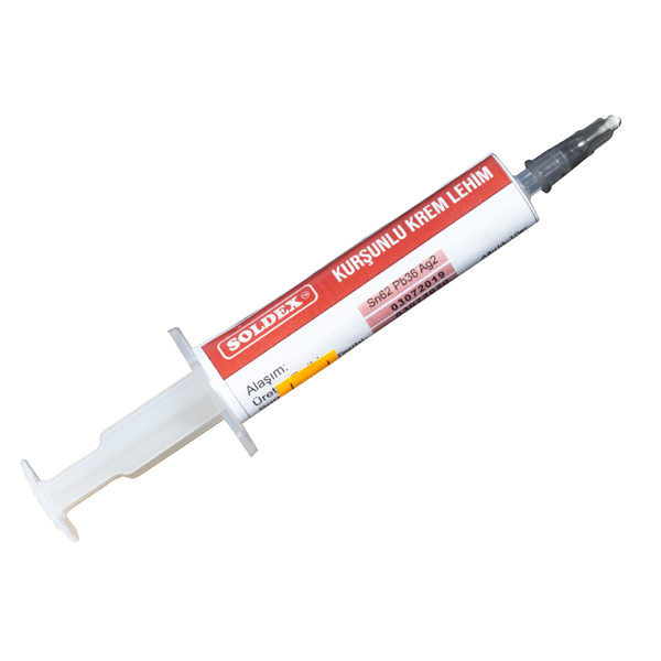 SOLDEX KURŞUNLU ENJEKTÖR 10 GR. KREM LEHİM ŞIRINGA (4812)