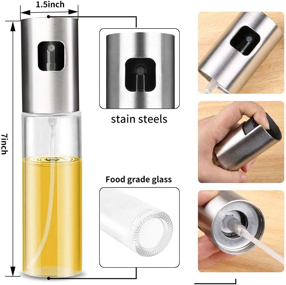 Sprey Cam Şişe Zeytinyağı, Sirke Yağ Püskürtücü Yağdanlık 100 ml (4812) Sprey Cam Şişe Zeytinyağı, Sirke Yağ Püskürtücü Yağdanlık 100 ml (4812)