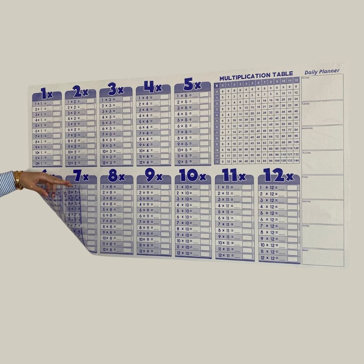 Statik Akıllı Kağıt Ingilizce Çarpım Tablosu 100x56 Cm(1 Adet Silgili Kalemli) (4812) Statik Akıllı Kağıt Ingilizce Çarpım Tablosu 100x56 Cm(1 Adet Silgili Kalemli) (4812)