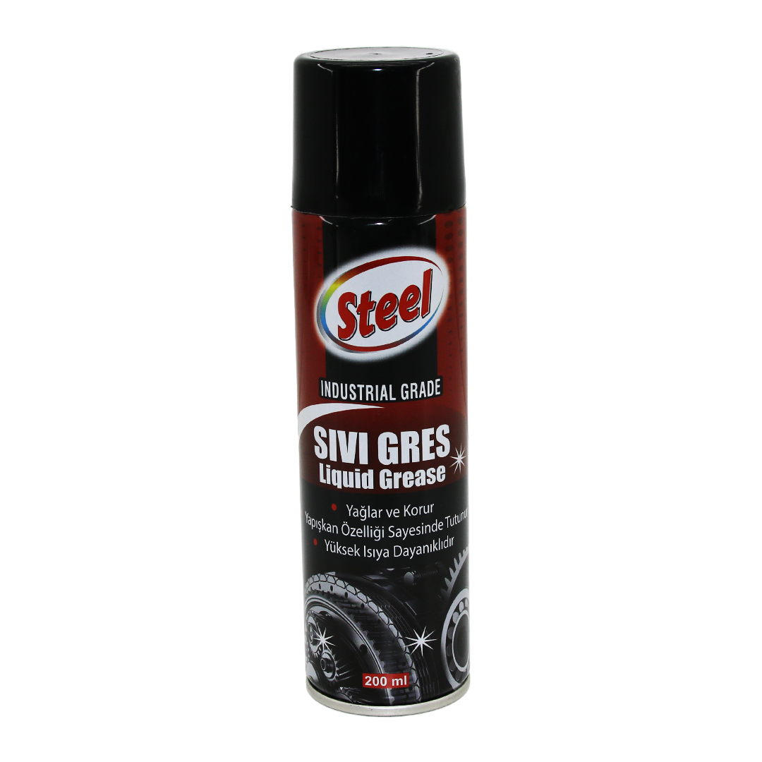STEEL ST-1304 SIVI GRES SPREY 200ML YAĞLAR - KORUR - ISIYA DAYANIKLI (4812)