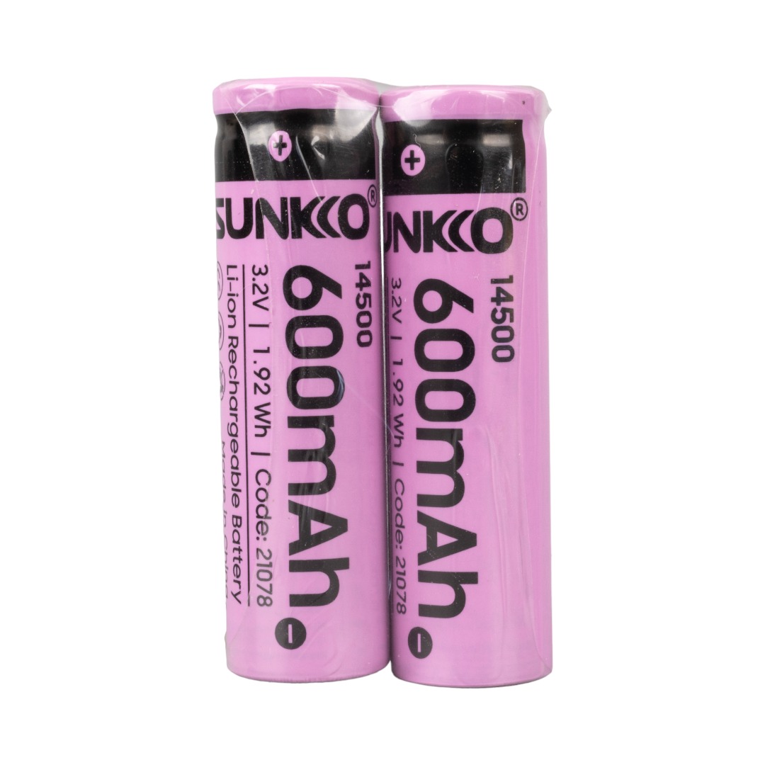 SUNKKO IFR 3.2 VOLT 600 MAH 14500 ŞARJ EDİLEBİLİR PİL  (TEKLİ) (4812)