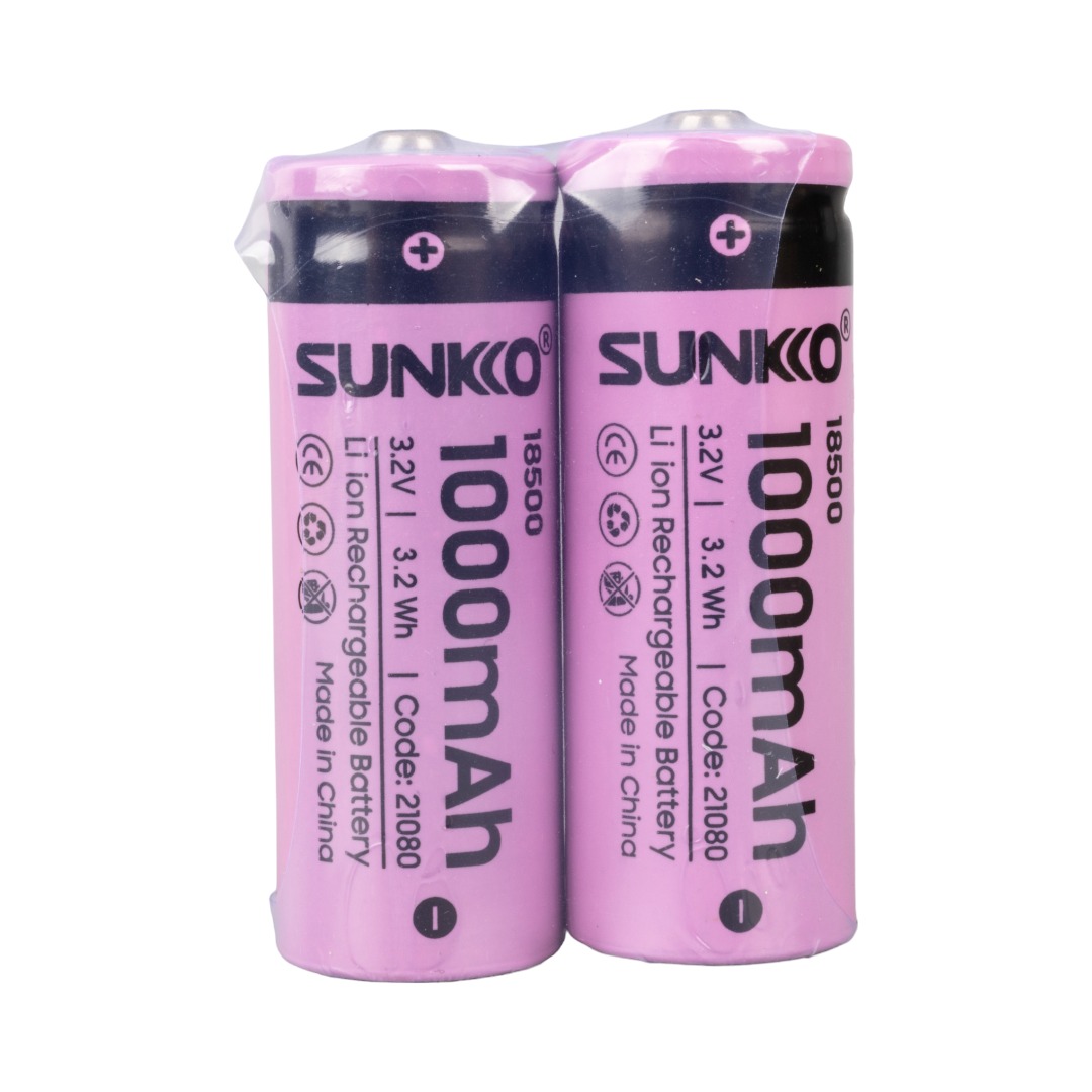 SUNKKO IFR 3.2 VOLT 1000 MAH 18500 ŞARJ EDİLEBİLİR PİL  (TEKLİ) (4812)