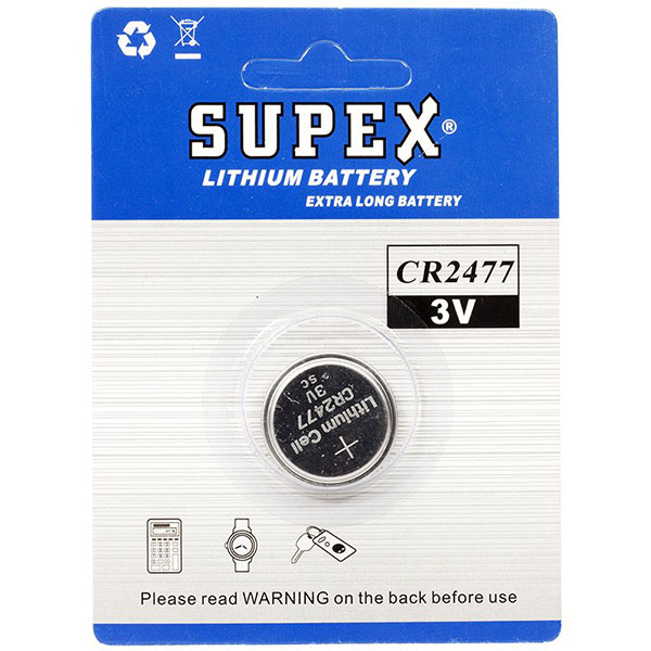 SUPEX CR2477 3V LİTYUM PİL TEKLİ (4812)
