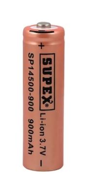 SUPEX SP14500-900S LİTYUM ION 3.7V 900MAH ŞARJ EDİLEBİLİR BAŞLIKLI PİL (4812)