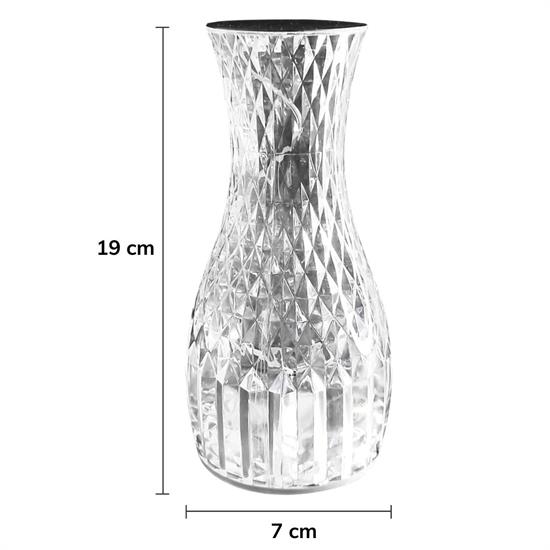 Sürahi Model USB Şarjlı Kumandalı 16 Farklı Işık Modlu Masa Üstü Kristal Akrilik Lamba Led (4812) Sürahi Model USB Şarjlı Kumandalı 16 Farklı Işık Modlu Masa Üstü Kristal Akrilik Lamba Led (4812)