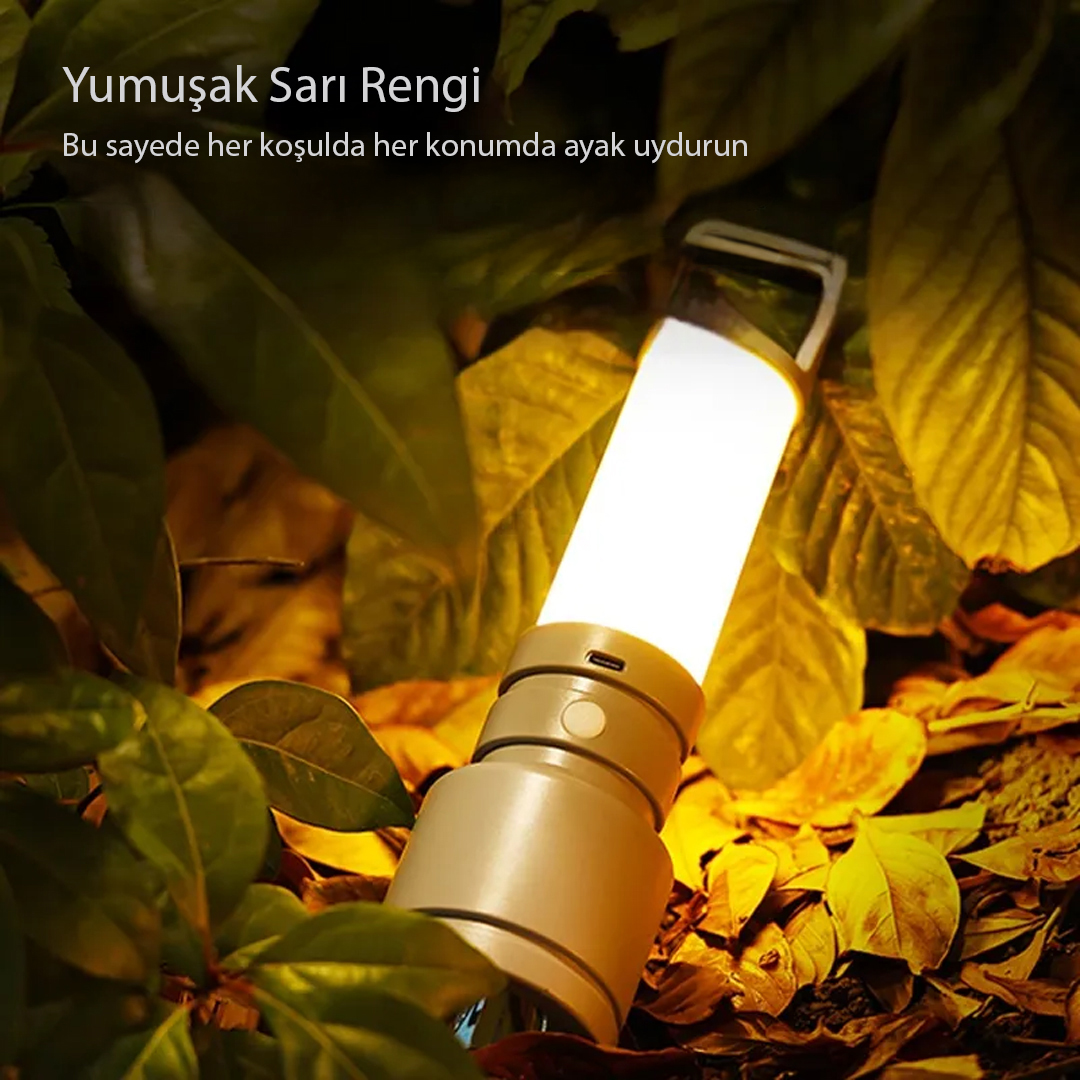 TAŞINABİLİR KAMP FENERİ BEYAZ - SARI TYPE-C ŞARJ GİRİŞLİ 95X250MM CH-23052 (4812) TAŞINABİLİR KAMP FENERİ BEYAZ - SARI TYPE-C ŞARJ GİRİŞLİ 95X250MM CH-23052 (4812)