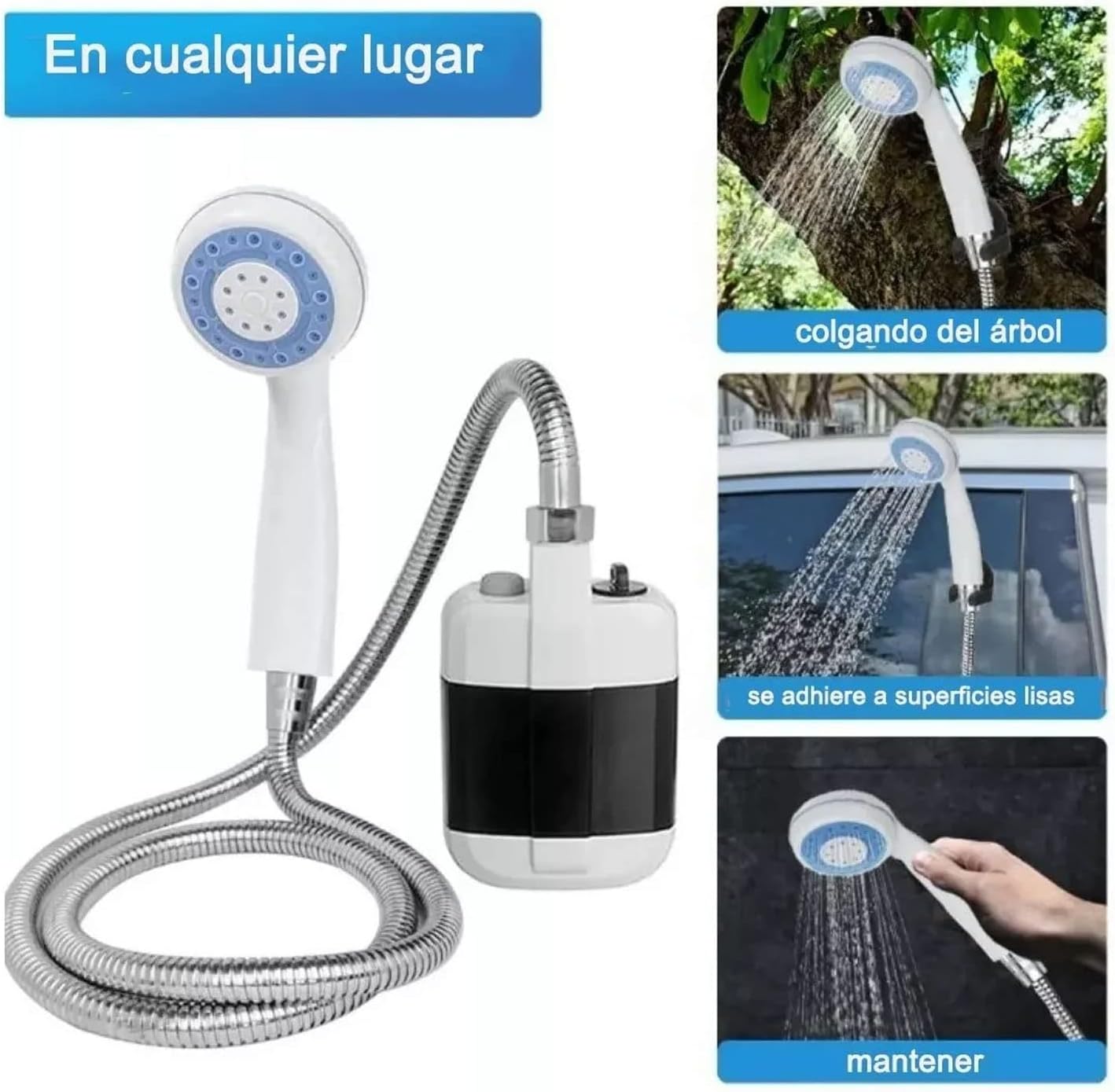 Taşınabilir Şarjlı Seyyar Duş Seti ( Pompa - Hortum - Duş Başlığı ) (4812) Taşınabilir Şarjlı Seyyar Duş Seti ( Pompa - Hortum - Duş Başlığı ) (4812)