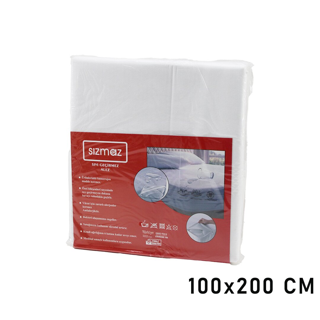 TEK KİŞİLİK  YATAK KORUYUCU  SIVI GEÇİRMEZ  ALEZ  100X200CM   HAVA ALIR   ANTİBAKTERİYEL   ANTİALERJİK (4812)