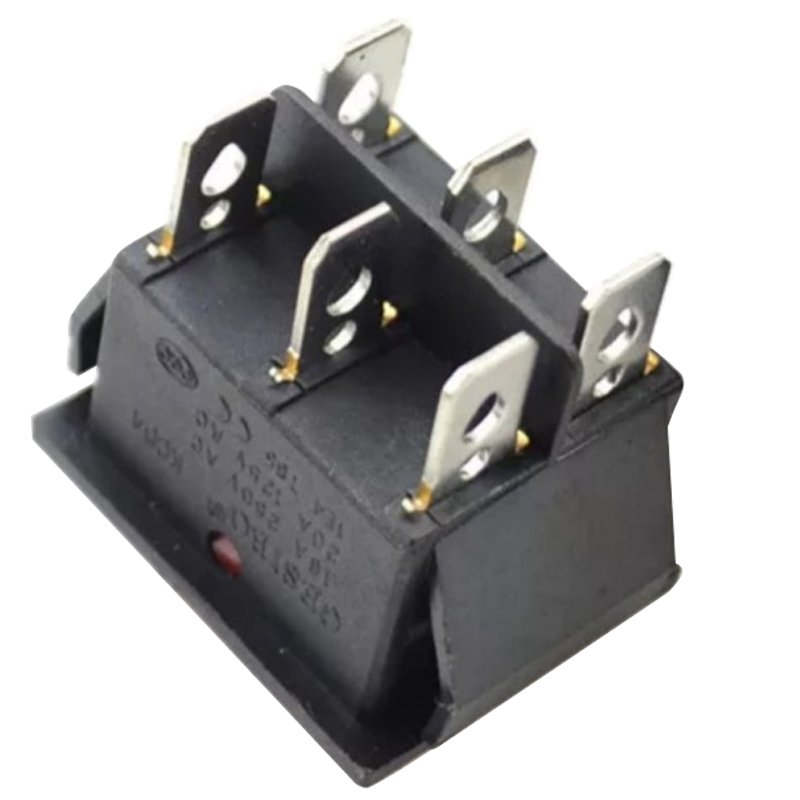 TEKLİ SOBA ANAHTARI GENİŞ IŞIKLI 6 PİN ON-OFF IC-105 (4812)