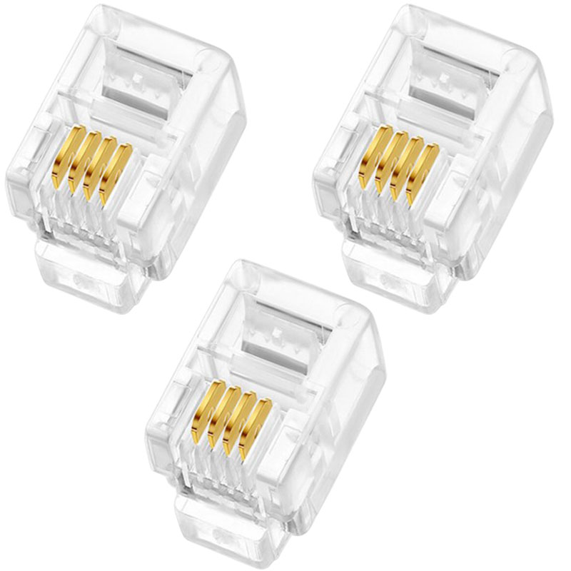 TEL.İNCE SOKETİ RJ9 4P/4C 100 LÜK PAKET (AHİZE KABLOSU SOKETİ) (4812)