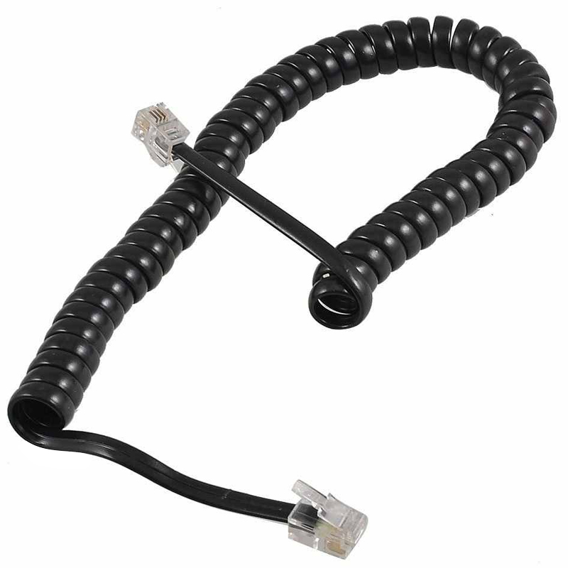 TELEFON SPİRAL KABLO SİYAH 4P/4C (4812)