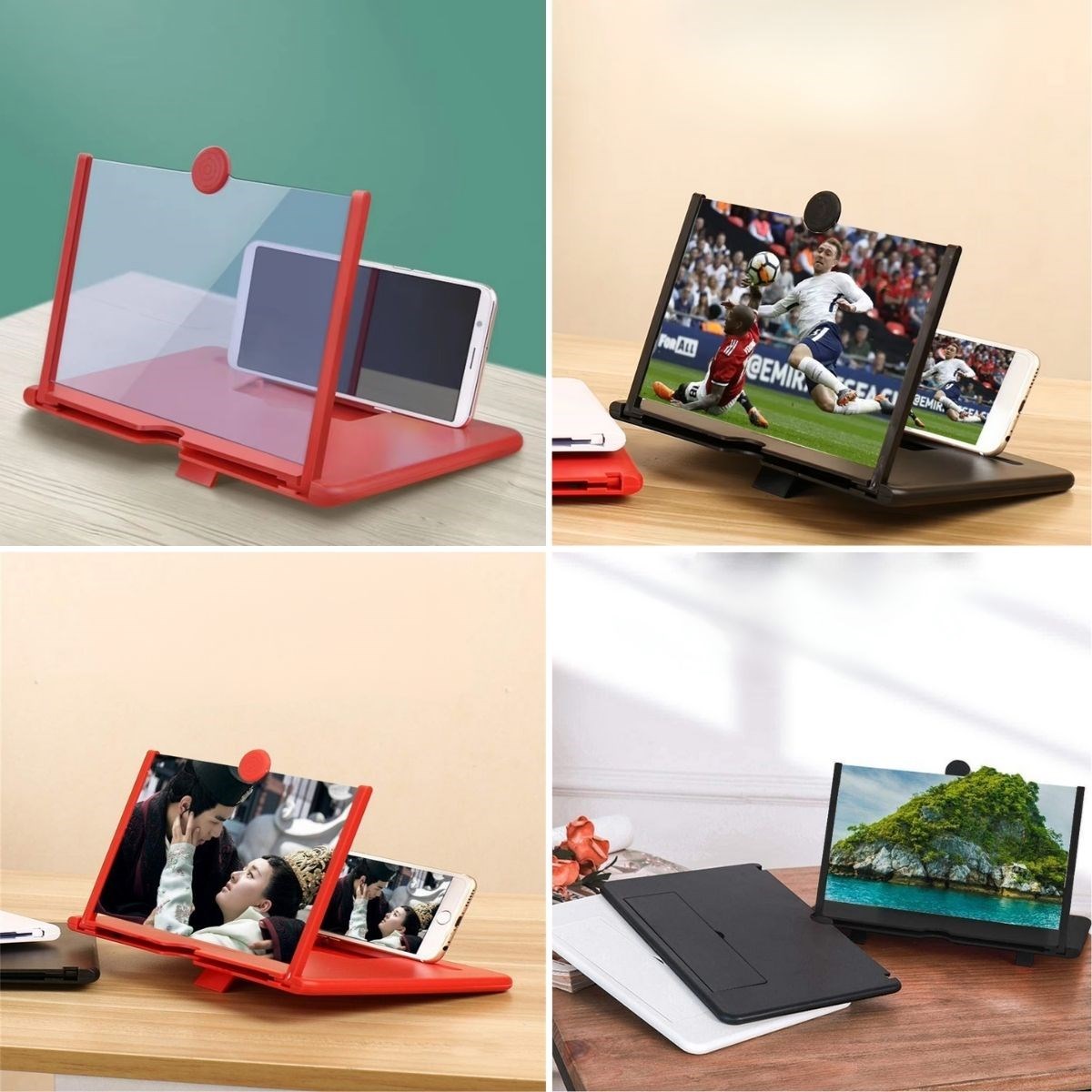 Telefon ve Tablet Ekran Büyütücü Aparat Kırmızı (4812) Telefon ve Tablet Ekran Büyütücü Aparat Kırmızı (4812)
