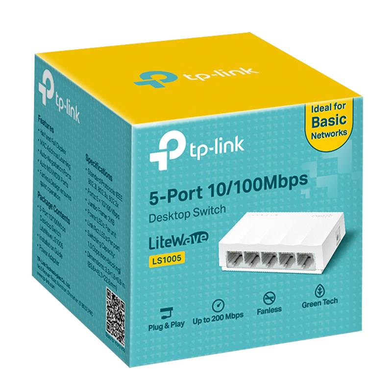 TP-LINK LS1005 5 PORT 10/100 MBPS ETHERNET SWITCH (4812) TP-LINK LS1005 5 PORT 10/100 MBPS ETHERNET SWITCH (4812)