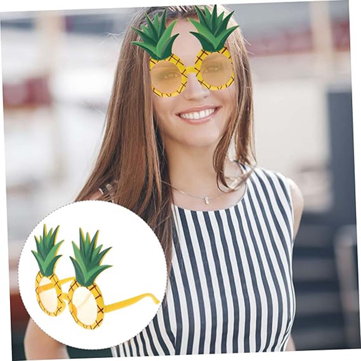 Tropikal Hawaii Ananas Şekilli Parti Gözlüğü 9.5 x 14 cm (4812) Tropikal Hawaii Ananas Şekilli Parti Gözlüğü 9.5 x 14 cm (4812)