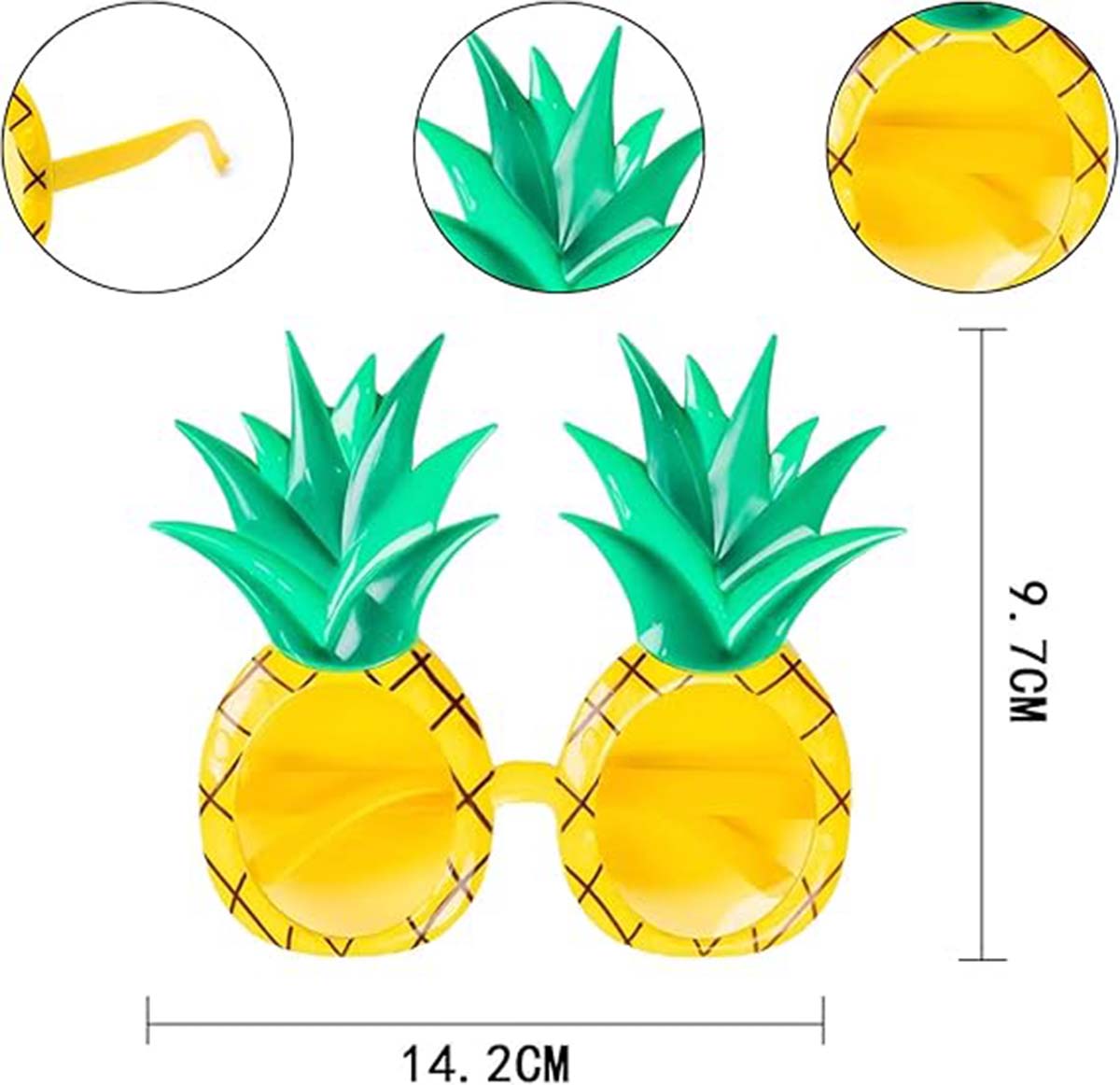 Tropikal Hawaii Ananas Şekilli Parti Gözlüğü 9.5 x 14 cm (4812) Tropikal Hawaii Ananas Şekilli Parti Gözlüğü 9.5 x 14 cm (4812)