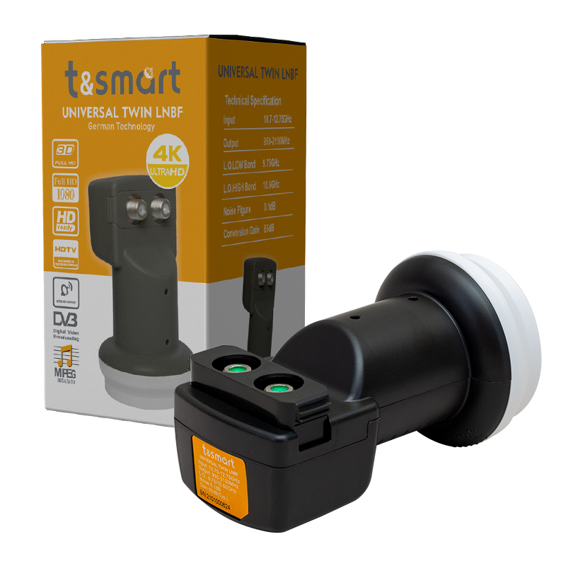 TSMART 0.1DB ULTRA HD 4K UNIVERSAL TWİN ÇİFT ÇIKIŞLI LNB (4812) TSMART 0.1DB ULTRA HD 4K UNIVERSAL TWİN ÇİFT ÇIKIŞLI LNB (4812)